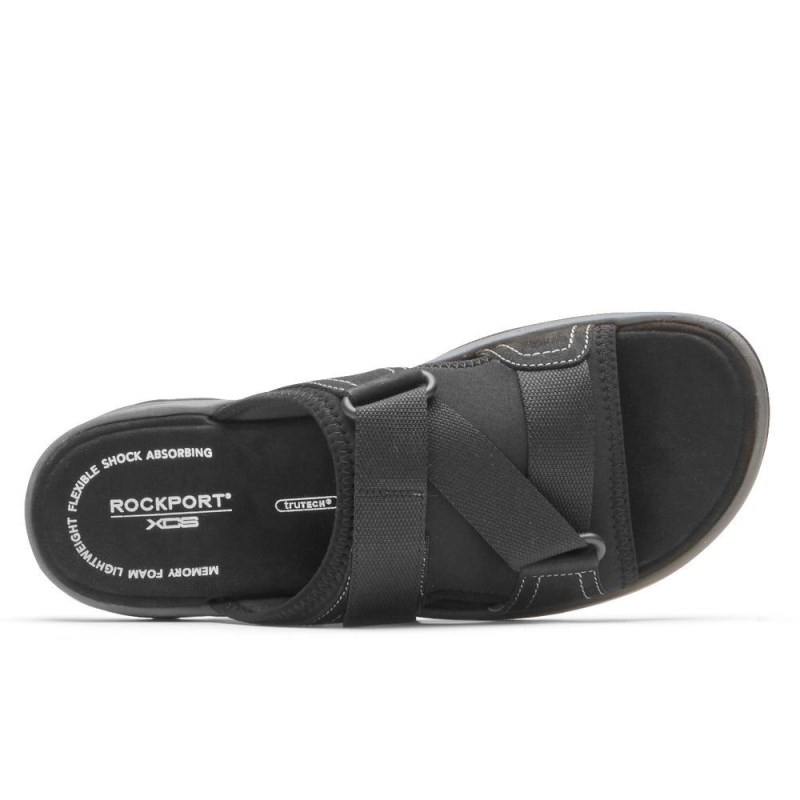 Rockport XCS Trail Technique II Velcro Men Slides Black Singapore | KB3-18331