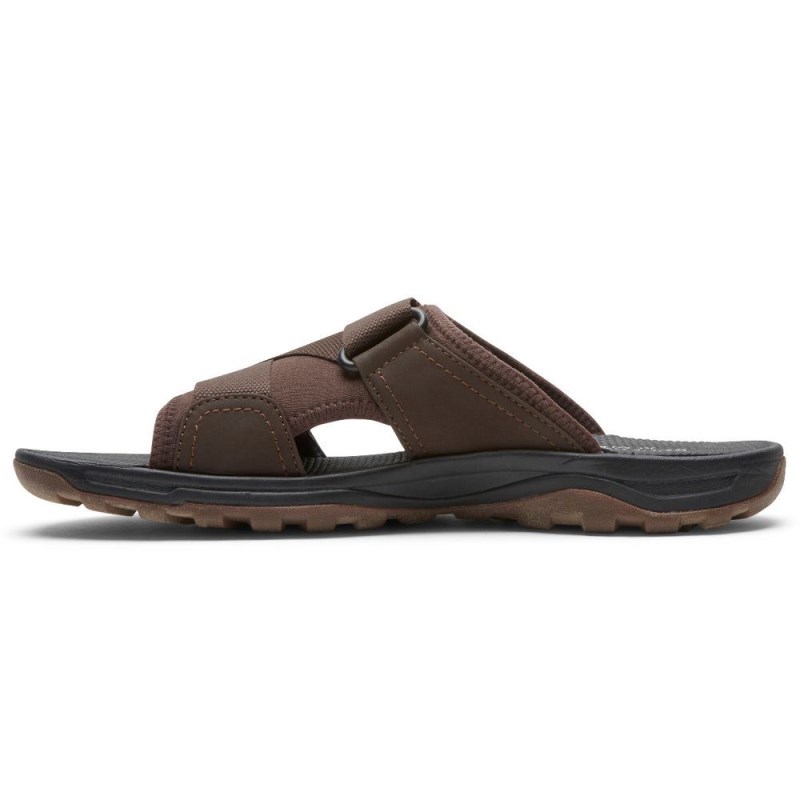 Rockport XCS Trail Technique Velcro Men Slides Brown Singapore | PQ8-38333