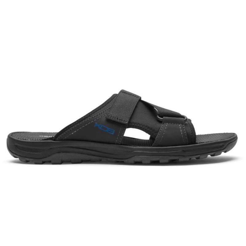 Rockport XCS Trail Technique Velcro Men Slides Black Singapore | DL9-81978