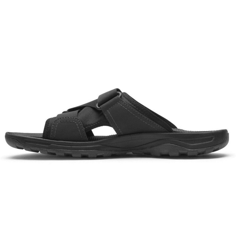 Rockport XCS Trail Technique Velcro Men Slides Black Singapore | DL9-81978