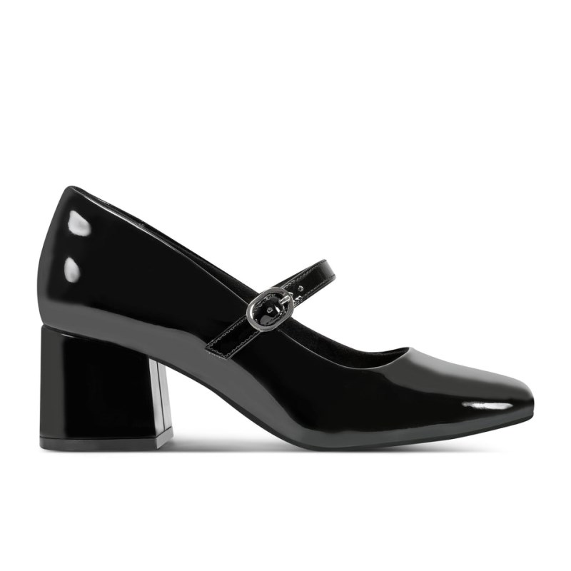 Rockport Xena Block Heel Women Mary Jane Black Singapore | UW3-19691