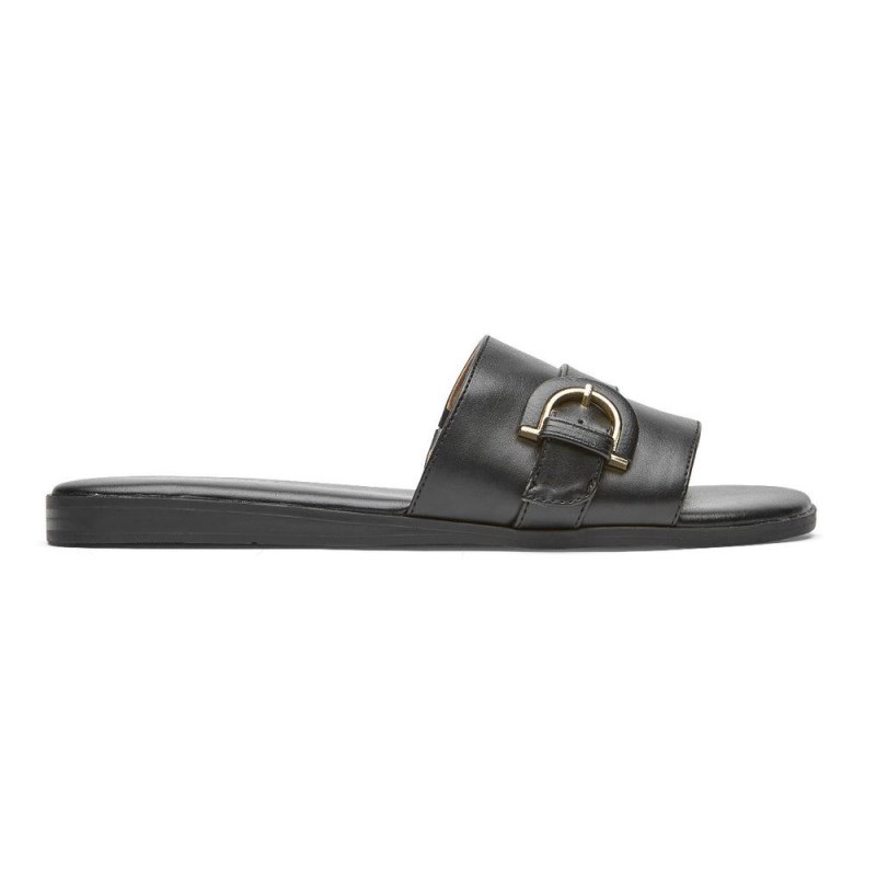 Rockport Yara Women Slides Black Singapore | GQ9-01100