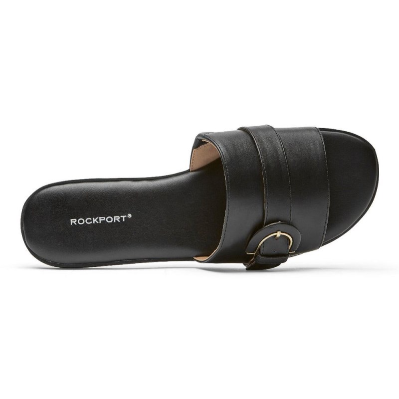 Rockport Yara Women Slides Black Singapore | GQ9-01100