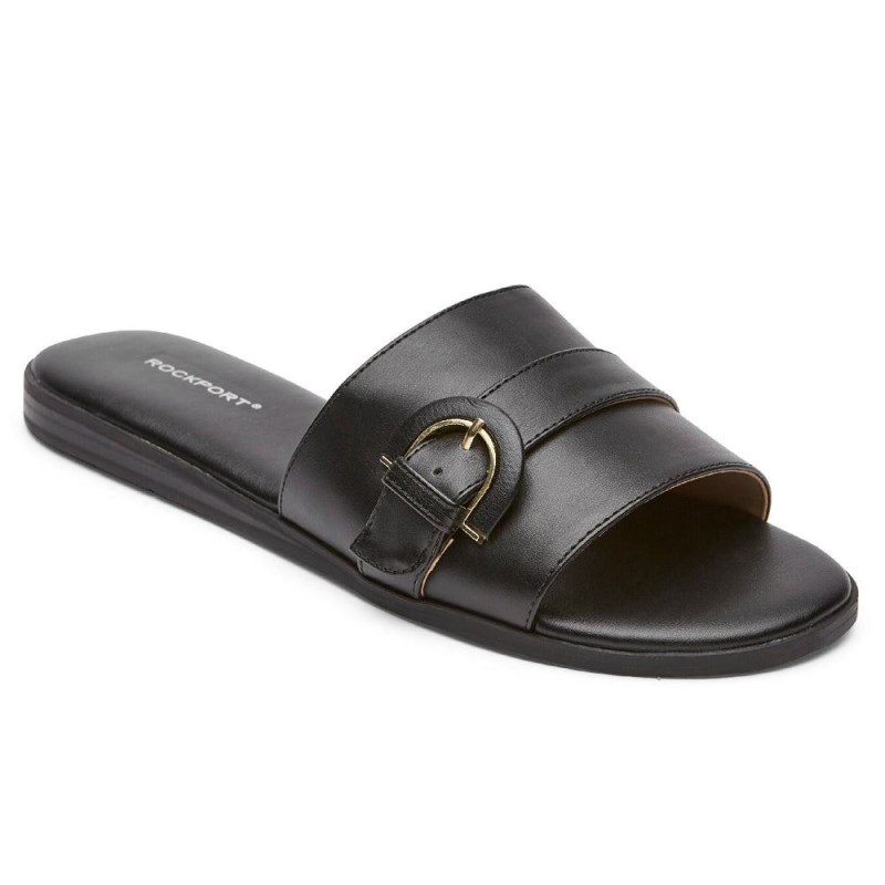 Rockport Yara Women Slides Black Singapore | GQ9-01100