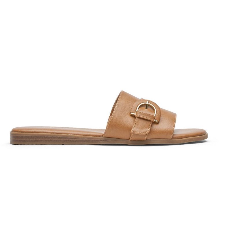 Rockport Yara Women Slides Brown Singapore | JW0-32673