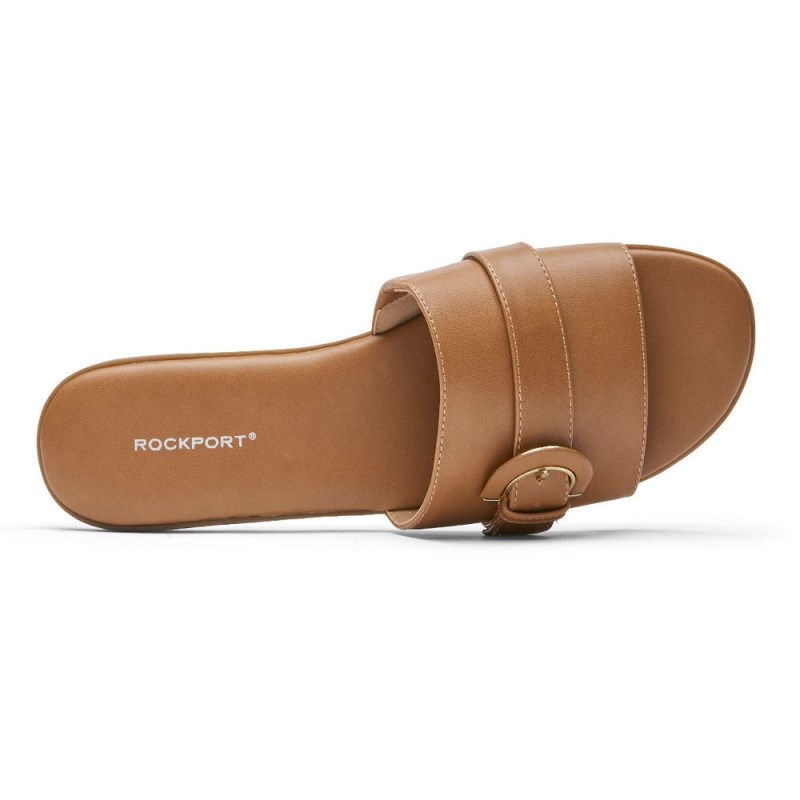 Rockport Yara Women Slides Brown Singapore | JW0-32673