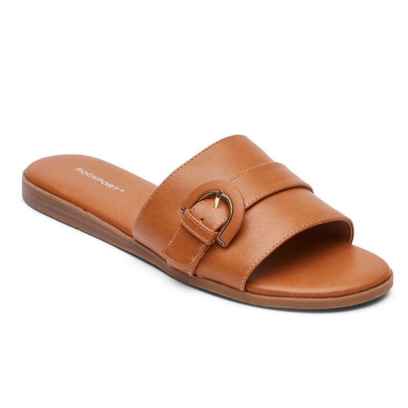 Rockport Yara Women Slides Brown Singapore | JW0-32673