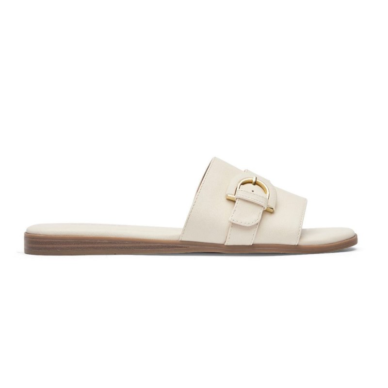 Rockport Yara Women Slides Cream Singapore | SG0-31663