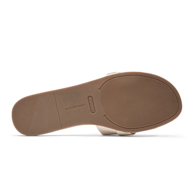 Rockport Yara Women Slides Cream Singapore | SG0-31663