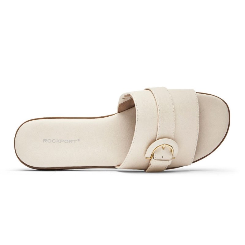 Rockport Yara Women Slides Cream Singapore | SG0-31663