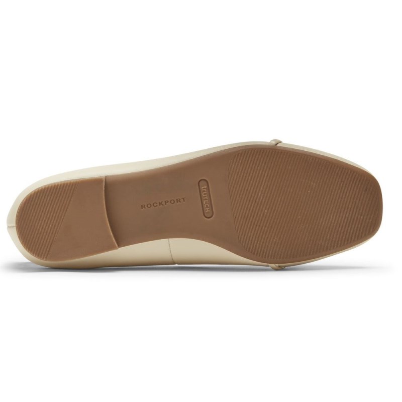 Rockport Zoie Chain Women Ballet Flats Cream Singapore | LD3-64116