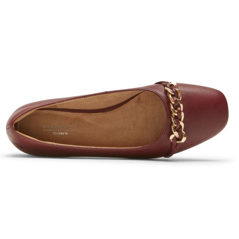 Rockport Zoie Chain Women Ballet Flats Red Singapore | YV4-52645