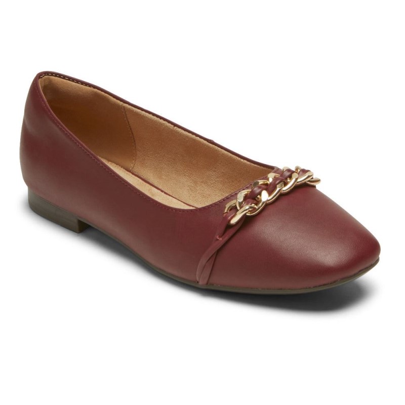 Rockport Zoie Chain Women Ballet Flats Red Singapore | YV4-52645