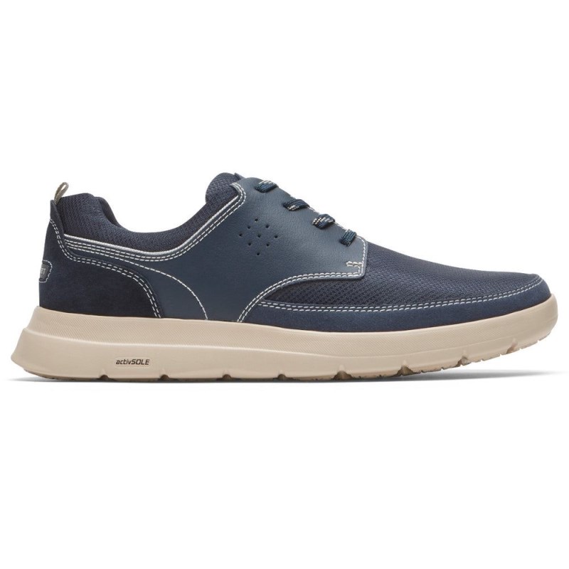 Rockport truFLEX Cayden Plain Toe Men Sneakers Navy Singapore | QW8-04320