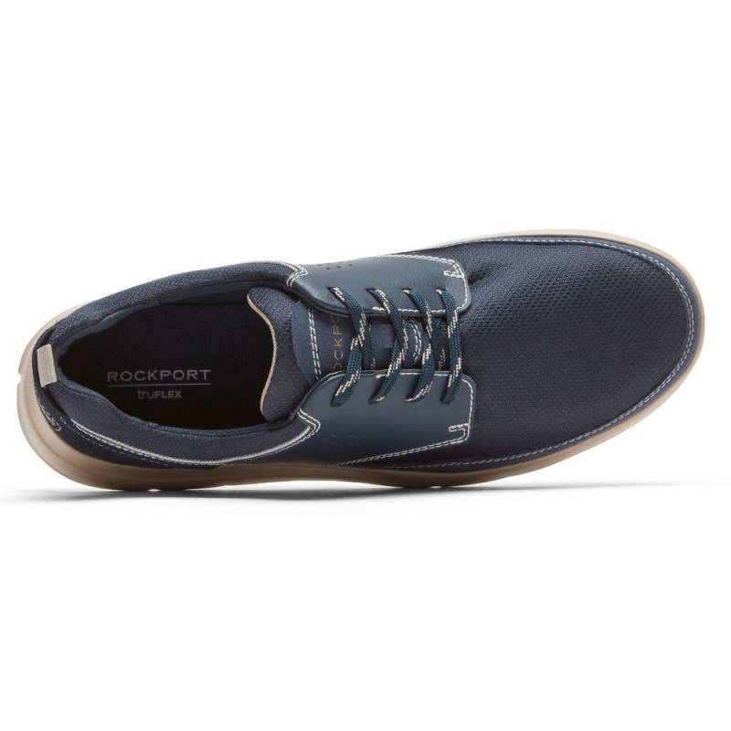 Rockport truFLEX Cayden Plain Toe Men Sneakers Navy Singapore | QW8-04320