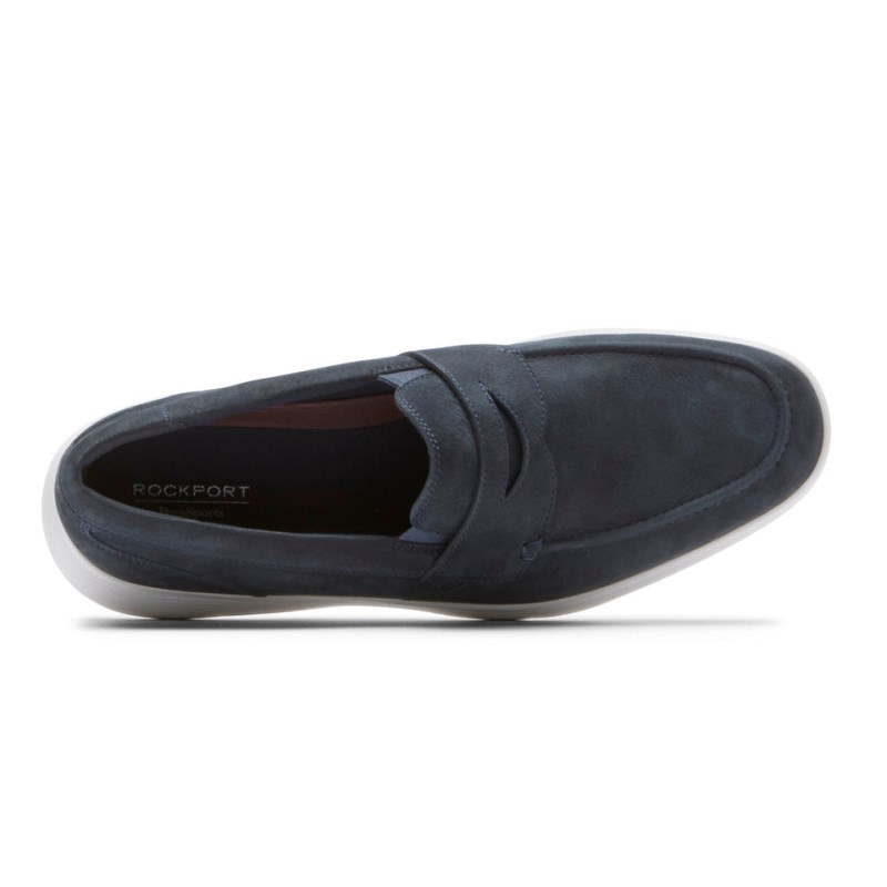 Rockport truFLEX DresSports Penny Men Loafers Navy Singapore | DL9-21632