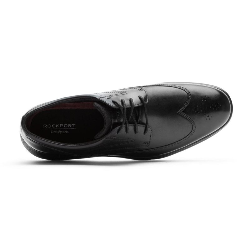 Rockport truFLEX DresSports Wingtip Men Oxford Shoes Black Singapore | RN7-88038