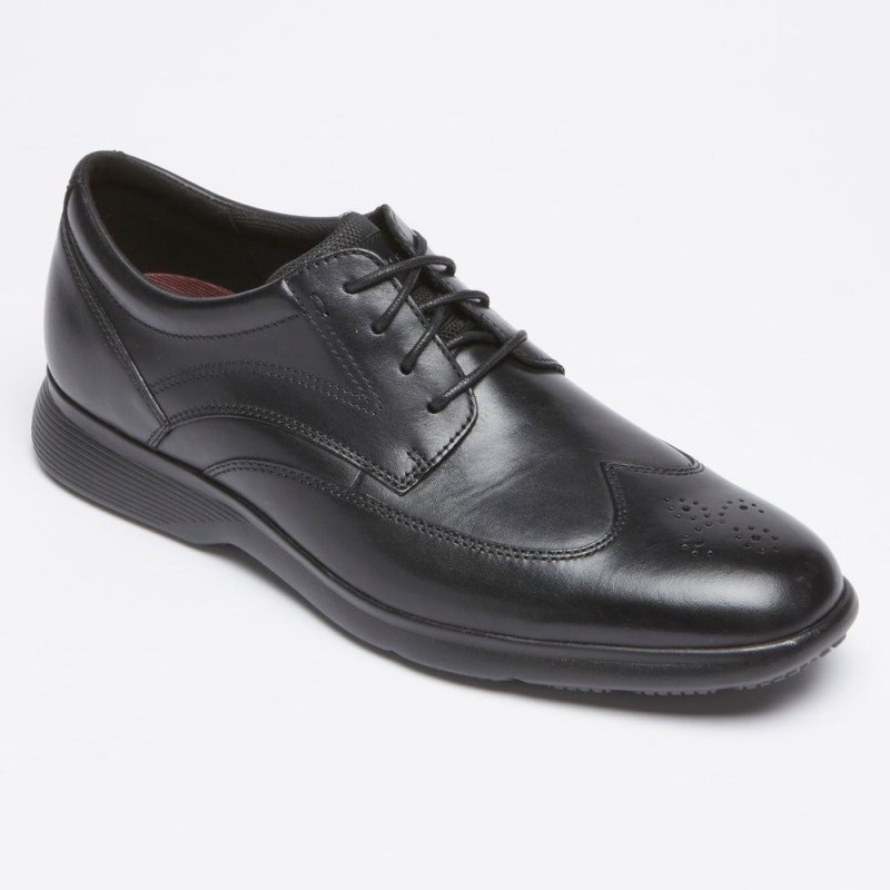 Rockport truFLEX DresSports Wingtip Men Oxford Shoes Black Singapore | RN7-88038