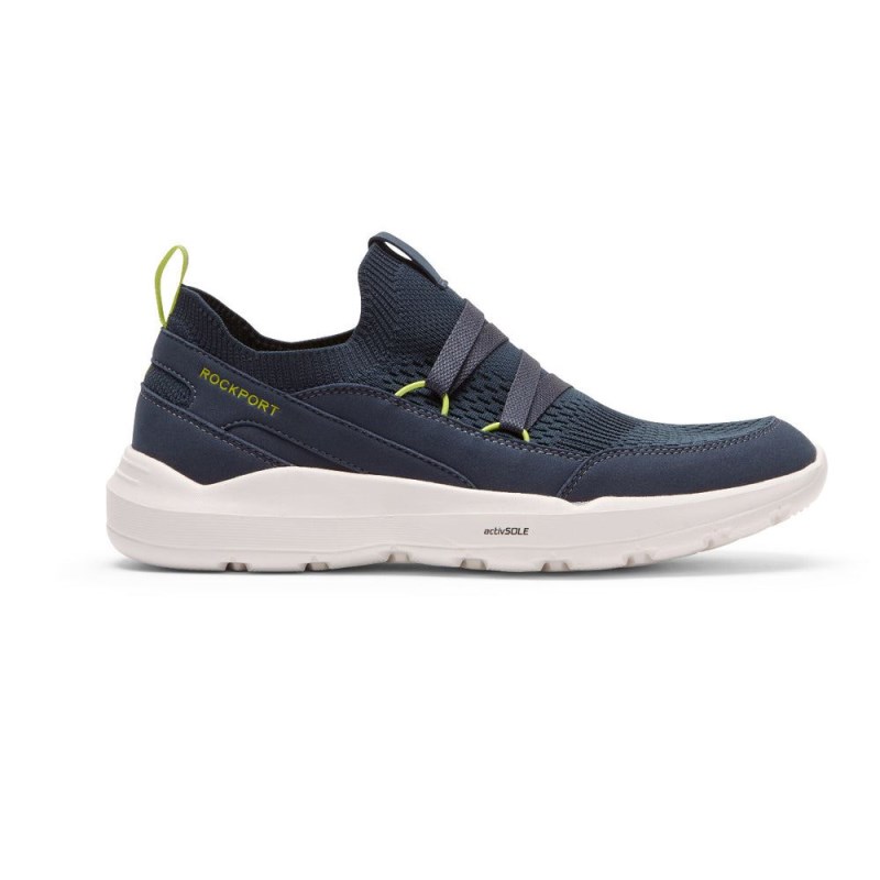 Rockport truFLEX Evolution Mudguard Slip-On Men Sneakers Navy Singapore | VF5-72667