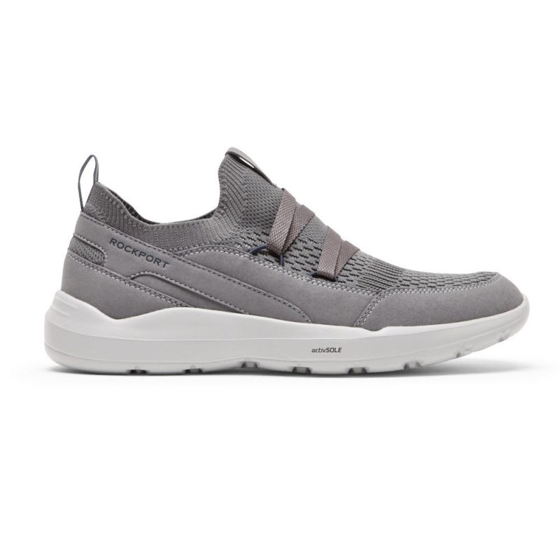 Rockport truFLEX Evolution Mudguard Slip-On Men Sneakers Grey Singapore | PO6-58465