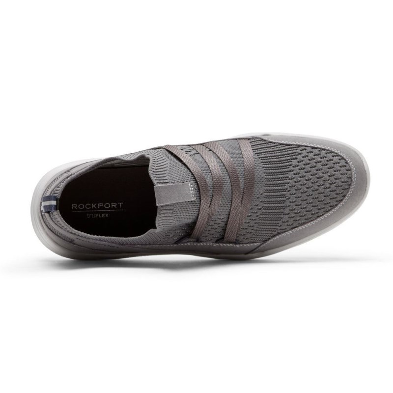 Rockport truFLEX Evolution Mudguard Slip-On Men Sneakers Grey Singapore | PO6-58465