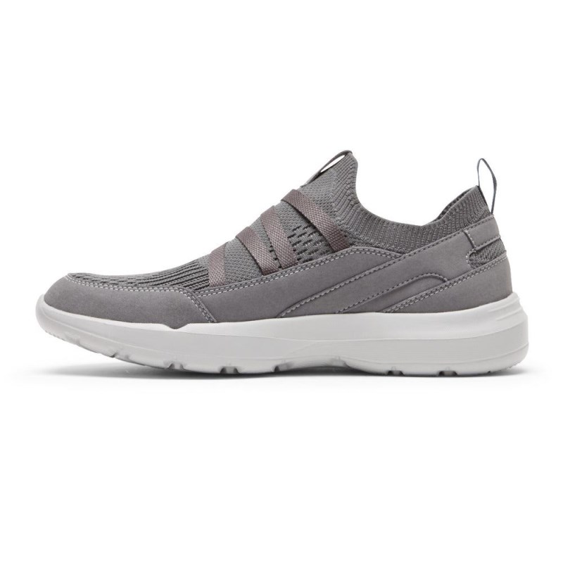 Rockport truFLEX Evolution Mudguard Slip-On Men Sneakers Grey Singapore | PO6-58465