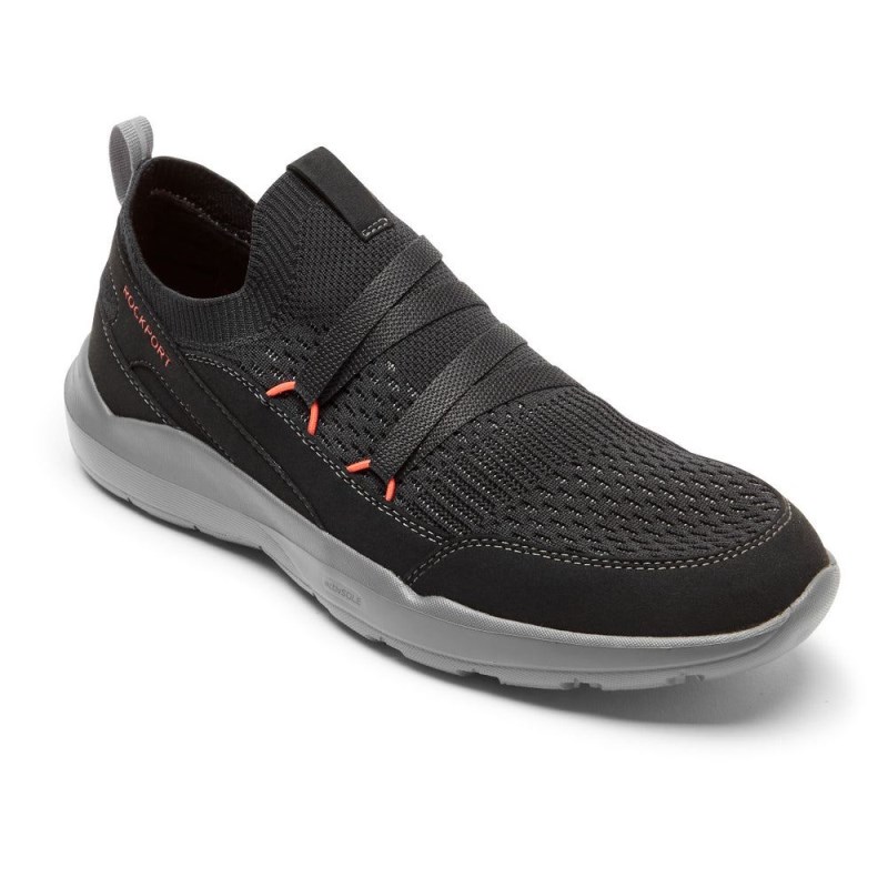 Rockport truFLEX Evolution Mudguard Slip-On Men Sneakers Black Singapore | JJ6-87008