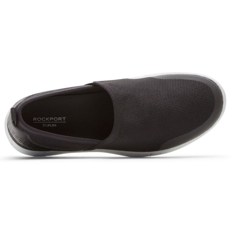 Rockport truFLEX Fly Washable Knit Slip-On Women Loafers Black Singapore | DV6-05620