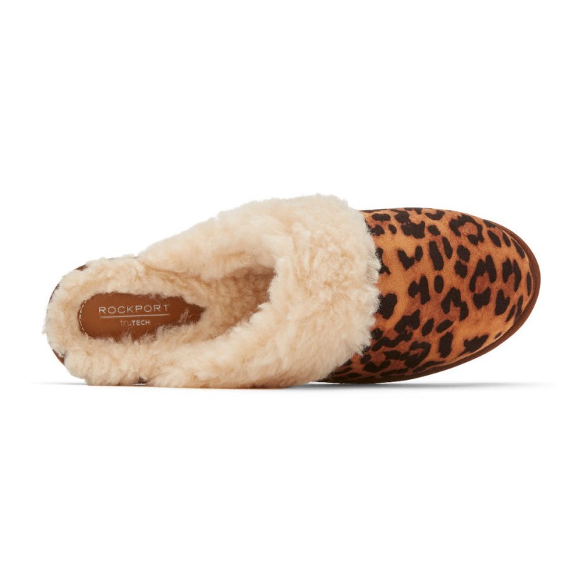 Rockport truTECH Veda Slipper Women Slides Leopard Singapore | NE9-88798